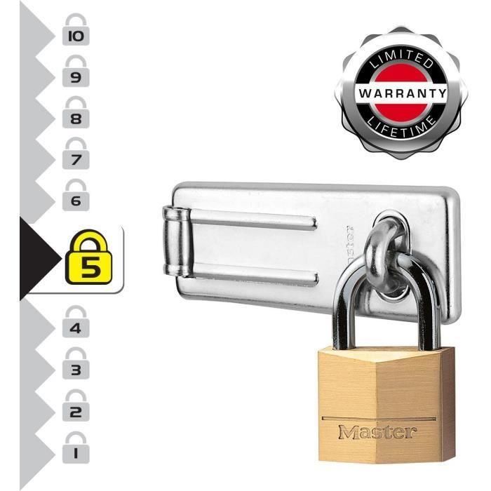Paquete de candado MASTERLOCK Hasp + 2 Paquete de candado MASTERLOCK Hasp + 2