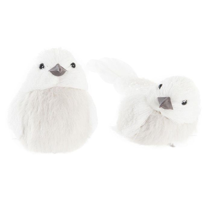 Figura Navidad Alpina DKD Home Decor Blanco Marron 6 x 8 x 10 cm (2 Unidades) Figura Navidad Alpina DKD Home Decor Blanco Marron 6 x 8 x 10 cm (2 Unidades)