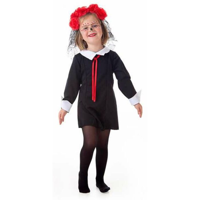 Disfraz infantil catrina t-5 (vestido, lazo y corona (surtidas)) 1 Disfraz infantil catrina t-5 (vestido, lazo y corona (surtidas)) 1