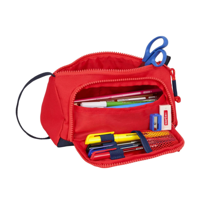 Estuche Escolar RFEF Azul Rojo 20 x 11 x 8.5 cm (32 Piezas) 4