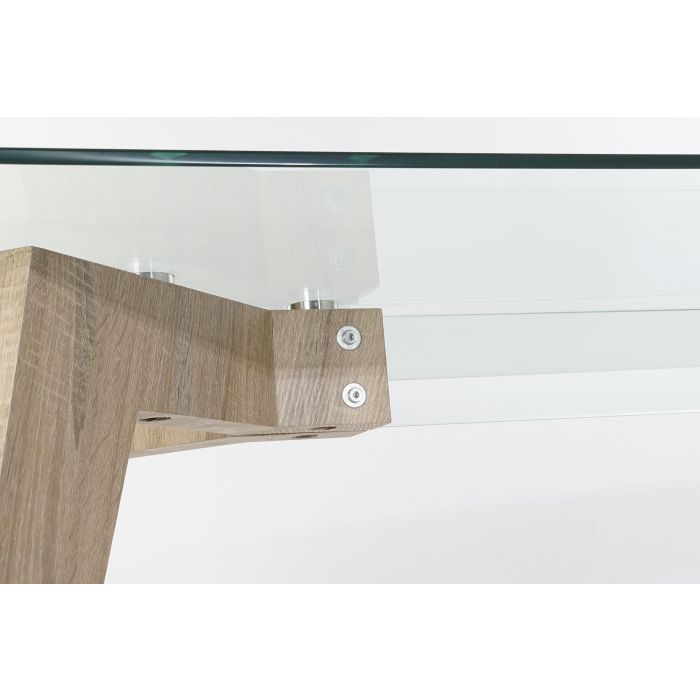 Mesa de Comedor DKD Home Decor Cristal Madera MDF 160 x 90 x 75 cm 4 Mesa de Comedor DKD Home Decor Cristal Madera MDF 160 x 90 x 75 cm 4