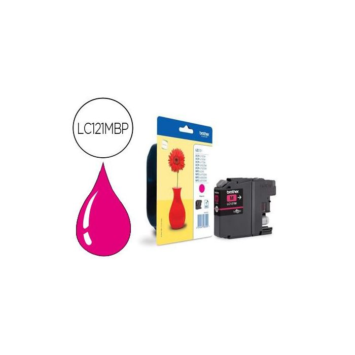 Ink-Jet Brother Dcp-J132 W-152 W-552Dw-752Dw & Mfc-J470Dw-650Dw-870Dw Magenta -300 Pag