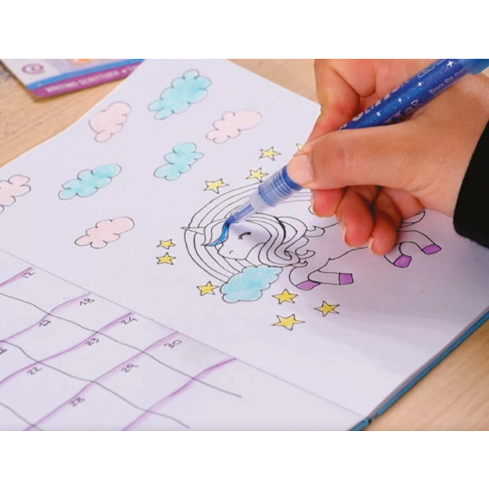 Carioca Rotulador Glitter Purpurina Caja 6 Unidades Colores Surtidos Punta 1 mm 4