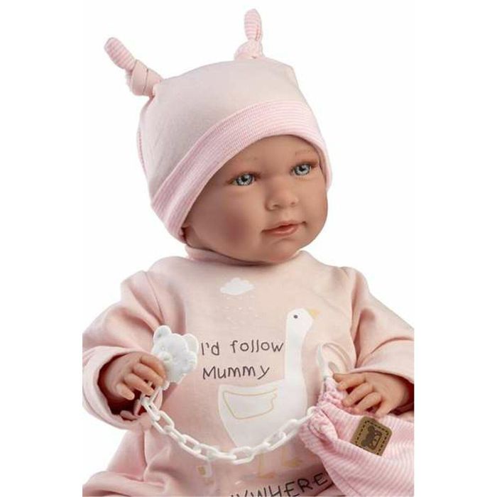 Muñeca mimi recien nacido llorona con pijama rosa 42cm cuerpo tela 3 Muñeca mimi recien nacido llorona con pijama rosa 42cm cuerpo tela 3