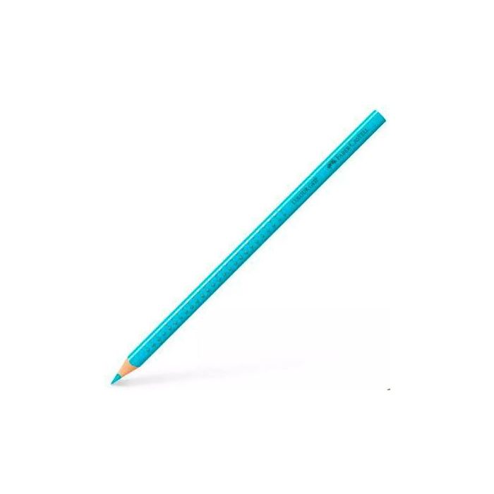 Faber Castell Lápiz Color Acuarelable Colour Grip Turquesa Cobalto Claro, ergonómico, triangular, 12 Unidades (12 Unidades)