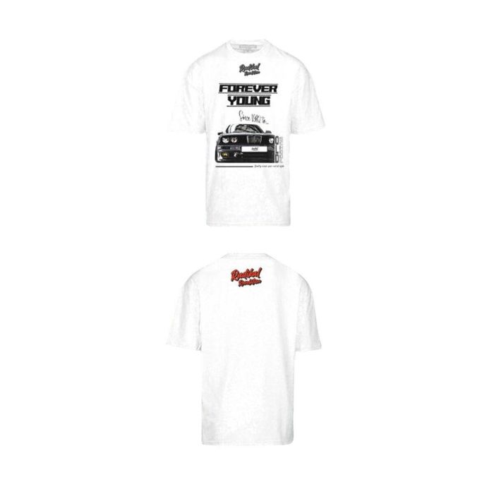Radikal Revolution RKE30105 Camiseta Forever Young Blanca Talla 2XL - Homenaje al Coche Mítico BMW E30 para Aficionados del Motor Radikal Revolution RKE30105 Camiseta Forever Young Blanca Talla 2XL - Homenaje al Coche Mítico BMW E30 para Aficionados del Motor