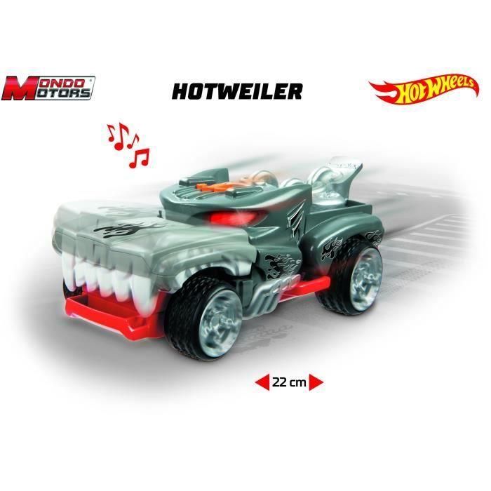 Hot Wheels MON8001011512218 - Vehículo Motorizado Monster Action Hotweiler con Sonidos y Luces - 23 cm 4