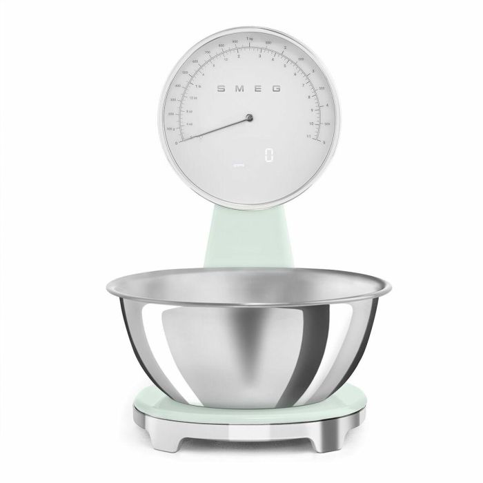 Smeg Báscula de Cocina Analógica y Digital KSF01PGWW Verde Pastel