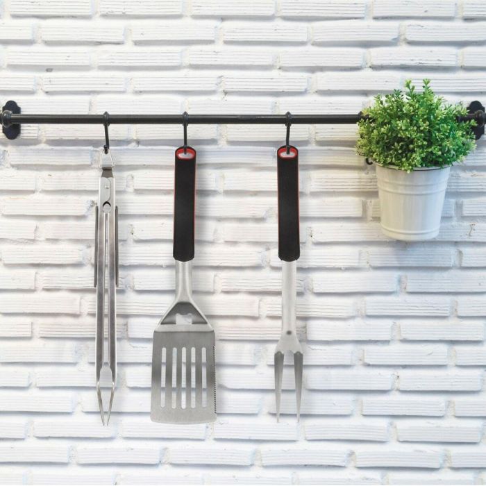 Set de Utensilios para Barbacoa Aktive 3 Piezas Barbacoa Acero Inoxidable 9 x 41 x 5 cm (4 Unidades) 4 Set de Utensilios para Barbacoa Aktive 3 Piezas Barbacoa Acero Inoxidable 9 x 41 x 5 cm (4 Unidades) 4