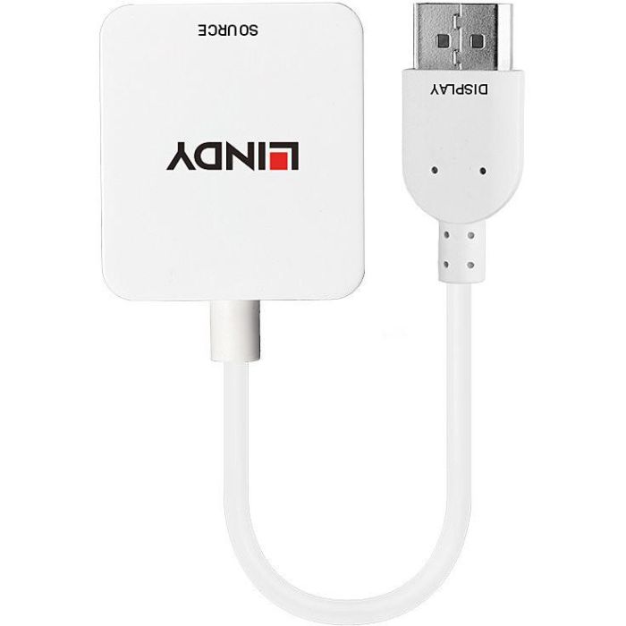 Lindy HDMI 1.4 to DisplayPort 1.1 Converter Soporta Ultra HD 4K Conector para PC Laptop Blu-ray a Monitor DisplayPort Audio 7.1 1