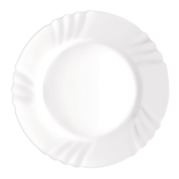 Plato Llano Bormioli Rocco Ebro Blanco Vidrio (24 cm) (36 Unidades) 2