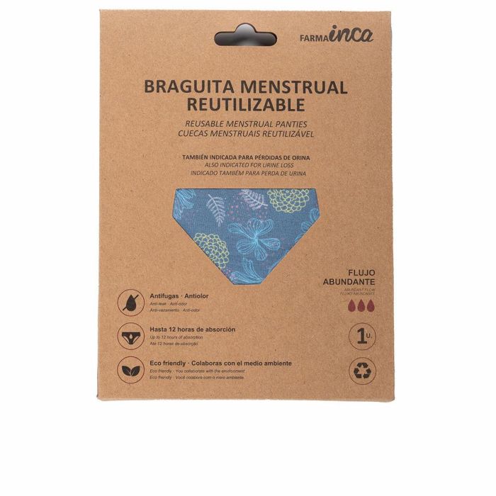 Inca Braguita Menstrual Absorción Super #Azul Talla M Inca Braguita Menstrual Absorción Super #Azul Talla M