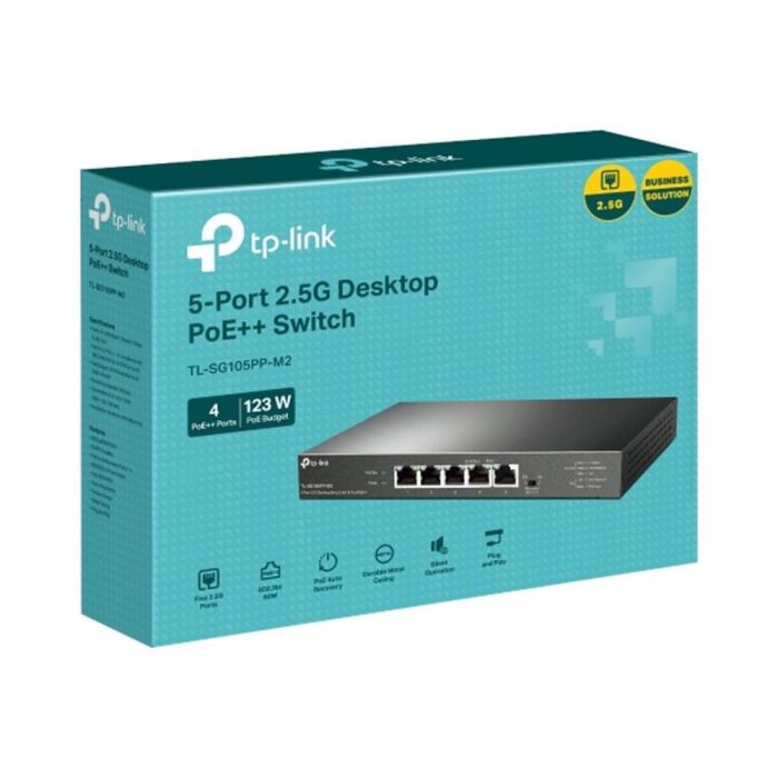 TP-Link TL-SG105PP-M2 Switch No Administrado Gigabit Ethernet (10/100/1000) PoE Negro 2