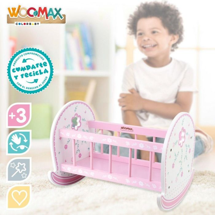 Cuna para Muñecas Woomax 2 Unidades 47 x 35 x 35 cm 4