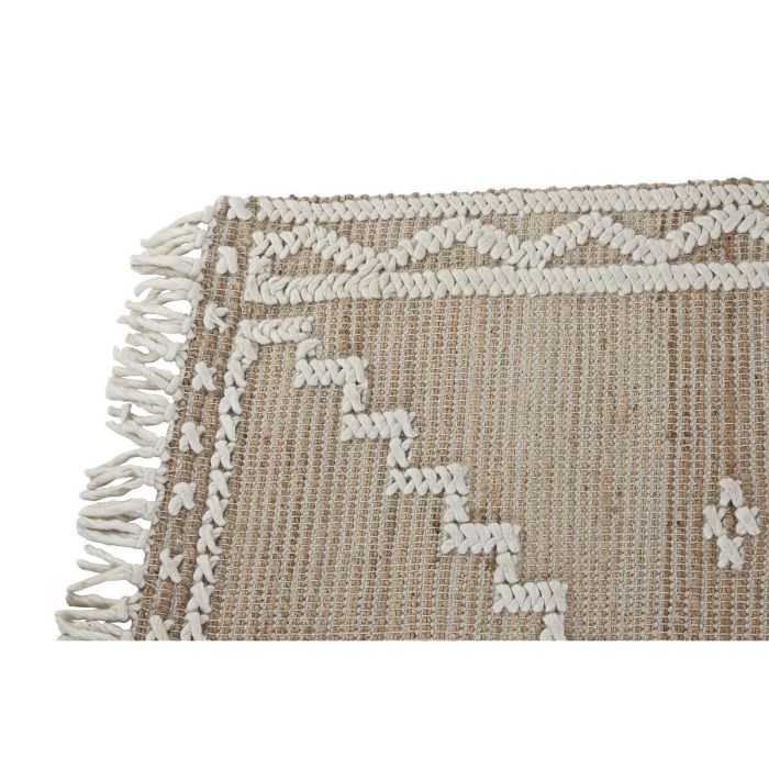 Alfombra Home ESPRIT Blanco Natural Boho 160 x 230 x 1 cm 4