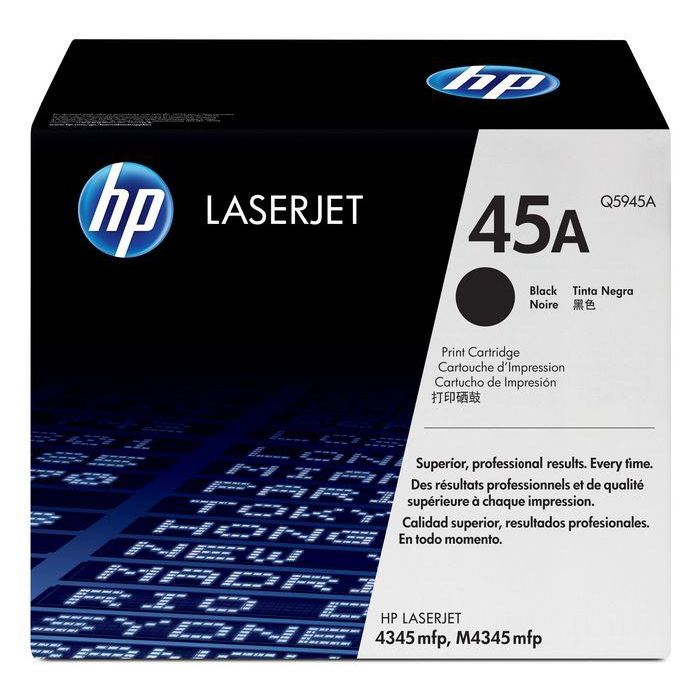 HP 45A Cartucho de Tóner Original HP LaserJet Negro para Impresión Diaria Monocromática Fiable y de Bajo Mantenimiento