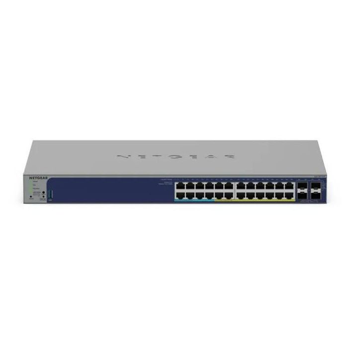 NETGEAR GS728TXUP Switch PoE Gestionado, 28 Puertos Gigabit Ethernet, 4 Puertos SFP+, 420W PoE Budget 1