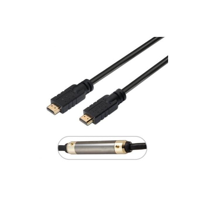 Aisens A119-0106 Cable HDMI 1.4 Alta Velocidad Ethernet 30m Negro, Soporte 4K 3D, ARC, 10.2Gbps, Repetidor, Oro 24K, Unidireccional 2
