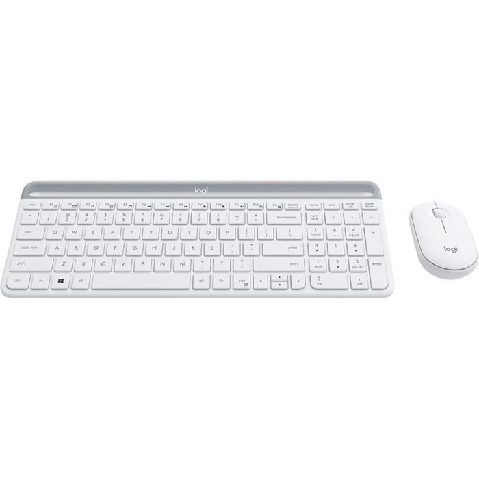 Logitech 920-009205 MK470 Slim Teclado y Ratón Inalámbricos, QWERTY, Completo, Diseño Compacto Moderno, Blanco 4