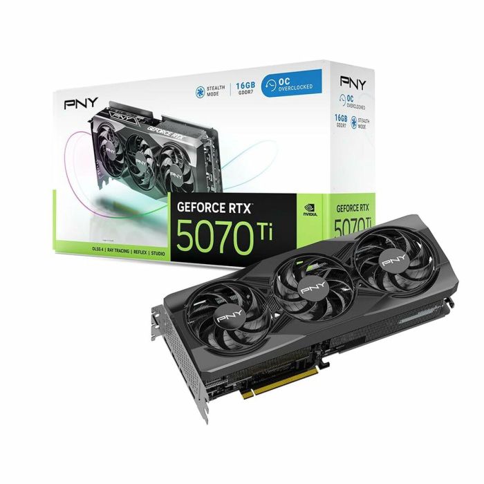 PNY - Tarjeta gráfica - GEFORCE RTX RTX 5070Ti - 16 GB - STD OC 8 PNY - Tarjeta gráfica - GEFORCE RTX RTX 5070Ti - 16 GB - STD OC 8