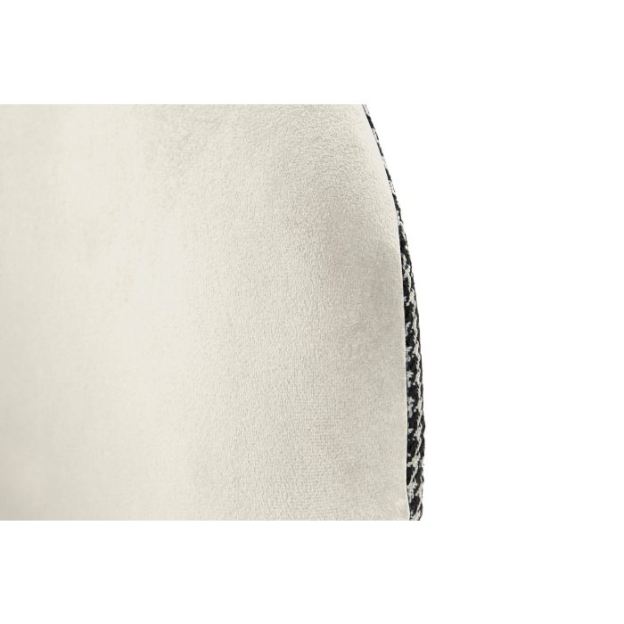 Silla Glam DKD Home Decor Blanco Negro 58 x 78 x 58 cm 5 Silla Glam DKD Home Decor Blanco Negro 58 x 78 x 58 cm 5