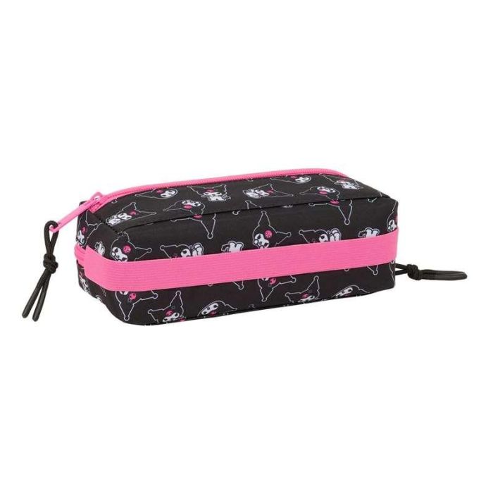Safta Estuche Portatodo Escolar Kuromi Triple Compartimento 3 Cremalleras con Goma Elástica - Pequeño 22 cm | 85x60x220 mm 1 Safta Estuche Portatodo Escolar Kuromi Triple Compartimento 3 Cremalleras con Goma Elástica - Pequeño 22 cm | 85x60x220 mm 1