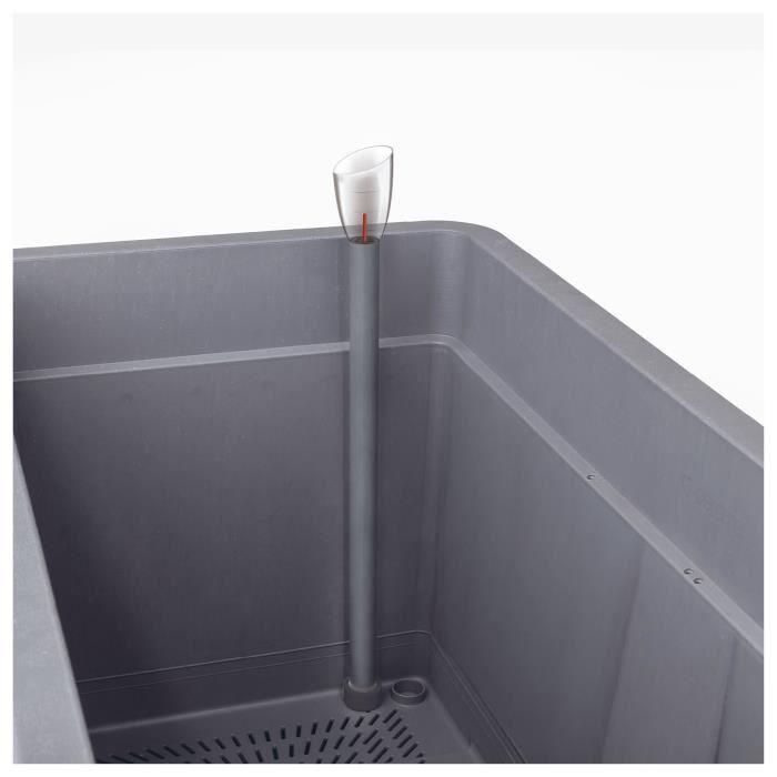Maceta Cubo - DEROMA- Cosmo - Antracita - Con reserva de agua - Ruedas - 38 cm 4 Maceta Cubo - DEROMA- Cosmo - Antracita - Con reserva de agua - Ruedas - 38 cm 4