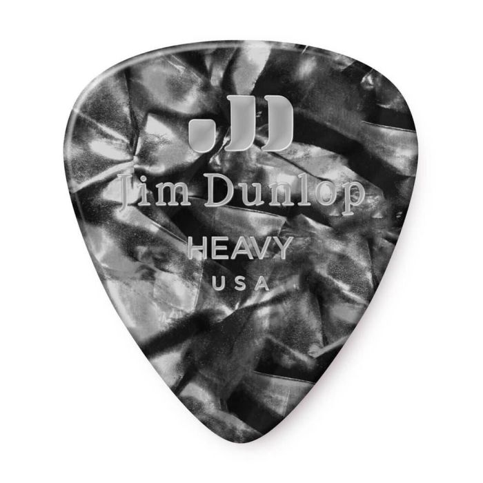 Dunlop Pack 72 Púas Guitarra Genuine Celluloid Classic Negro Perlado - Grosor Heavy