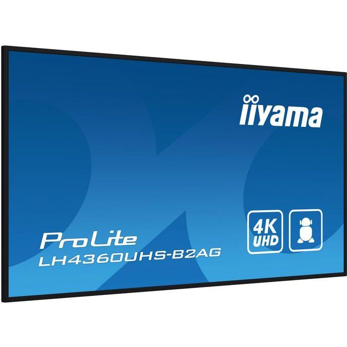 iiyama Monitor 43" UHD VA 3840x2160 500cd/m² Haze 25% para Señalización Digital 24/7 5