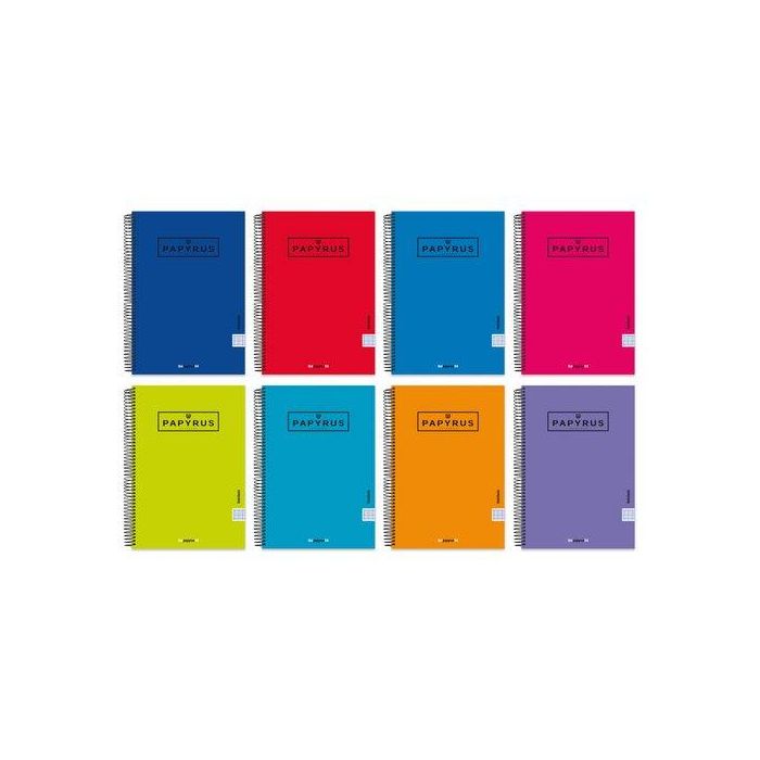 Bloc Papyrus Uniclas Tapa Extra Fº 80H Milimetrado 90G Surtido (Set de 5)