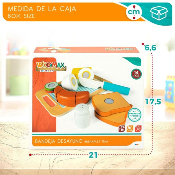 Set de Alimentos de Juguete Woomax Desayuno 14 Piezas (4 Unidades) 2