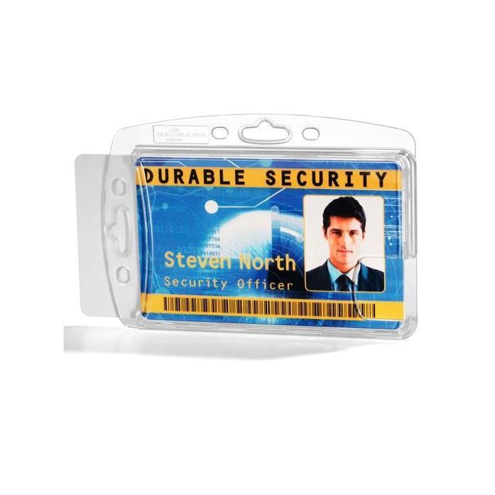 Durable Identificador Rígido Para 2 Tarjetas 54x87 mm Pack 10 Ud Transparente Durable Identificador Rígido Para 2 Tarjetas 54x87 mm Pack 10 Ud Transparente