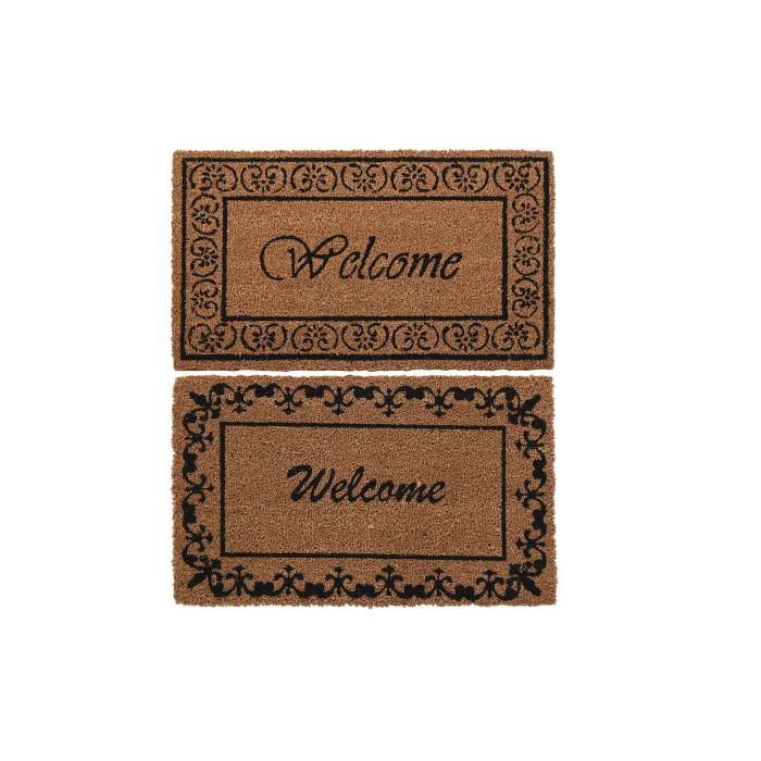 Felpudo Terraza Y Jardin DKD Home Decor Marron Negro 45 x 2.3 x 75 cm (6 Unidades)