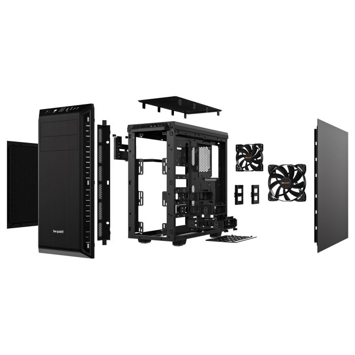 be quiet! PURE BASE 600 Midi Tower Negro ATX, Micro-ATX, Mini-ITX, ABS Sintéticos, Acero, Juego