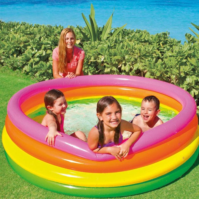 Piscina Hinchable para Niños Intex Sunset Aros 780 L 168 x 46 x 168 cm (6 Unidades) 2