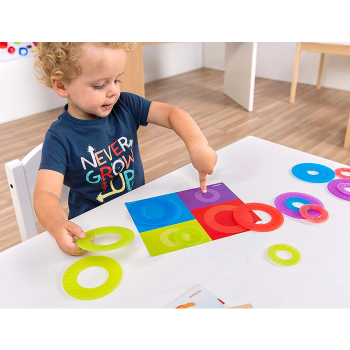 Miniland Juego de 16 Aros Translúcidos y 12 Tarjetas de Actividades para Lógica Matemática y Mesa de Luz 3 Miniland Juego de 16 Aros Translúcidos y 12 Tarjetas de Actividades para Lógica Matemática y Mesa de Luz 3