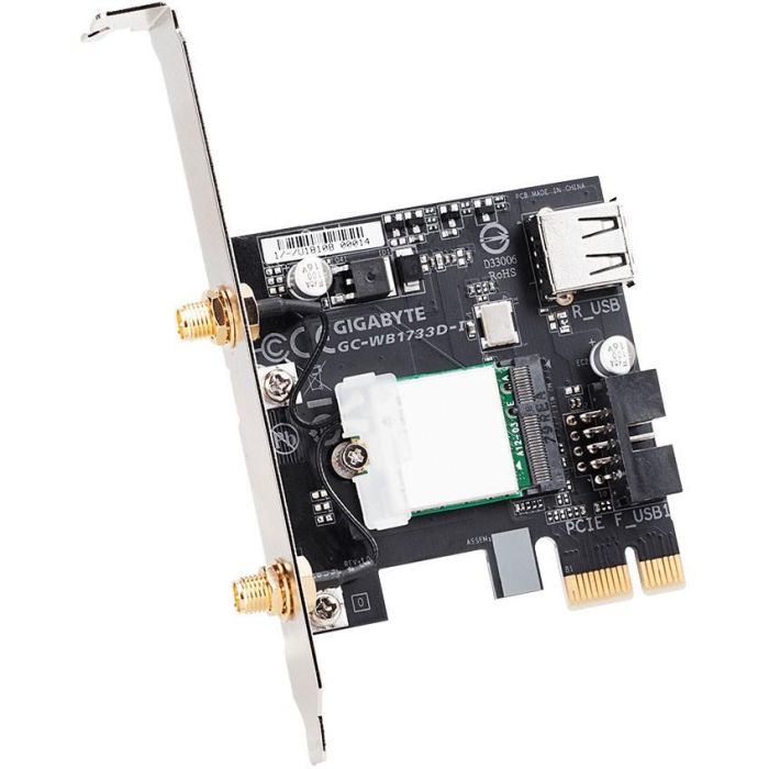 Gigabyte GC-WB1733D-I WLAN & Bluetooth 5.0 PCIe x1 Tarjeta de Red Inalámbrica 0 Gigabyte GC-WB1733D-I WLAN & Bluetooth 5.0 PCIe x1 Tarjeta de Red Inalámbrica 0
