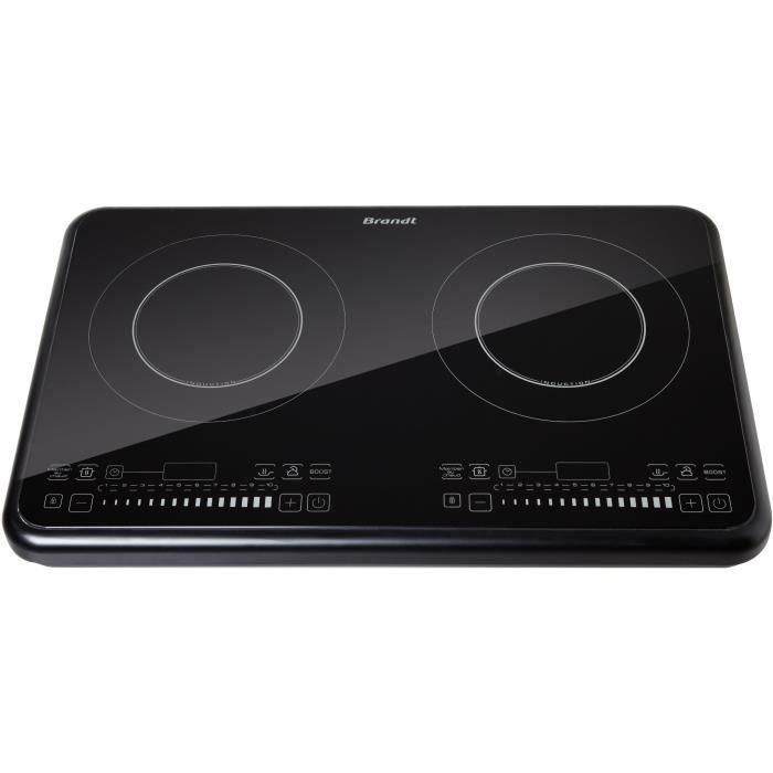 BRANDT TI2FSOFT Placa de encimera con 2 placas de inducción Negro BRANDT TI2FSOFT Placa de encimera con 2 placas de inducción Negro