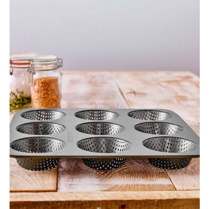 Molde para 9 Tartaletas Perforado 32x30 cm Quttin (8 Unidades) 3 Molde para 9 Tartaletas Perforado 32x30 cm Quttin (8 Unidades) 3