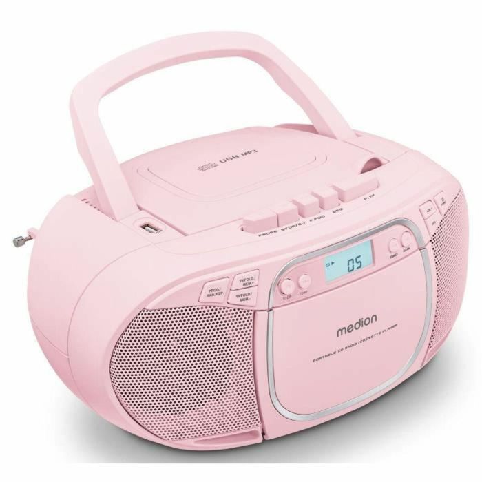 Medion MED4061275227475 Radio CD FM Portátil Rosa con 2x2.2W RMS de Potencia de Sonido 5