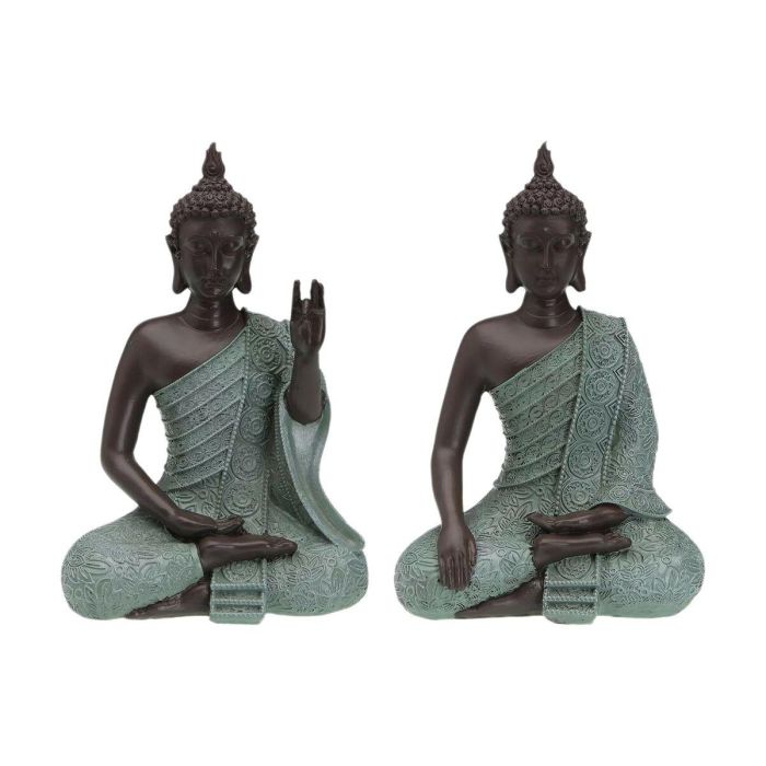 Figura de Buda en resina 9x20 cm - Versa (2 Unidades) 1 Figura de Buda en resina 9x20 cm - Versa (2 Unidades) 1