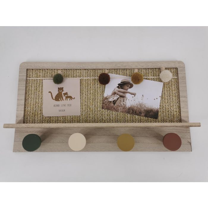 Perchero Kids DKD Home Decor Multicolor Natural 6 x 24 x 45 cm (2 Unidades)