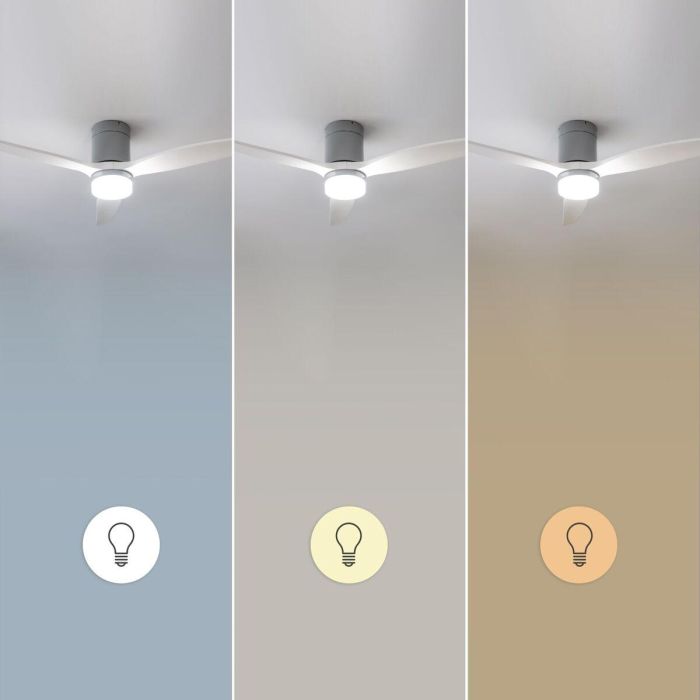 Ventilador de Techo con Luz Cecotec EnergySilence Aero 5600 Classic 18 W Blanco metálico 2