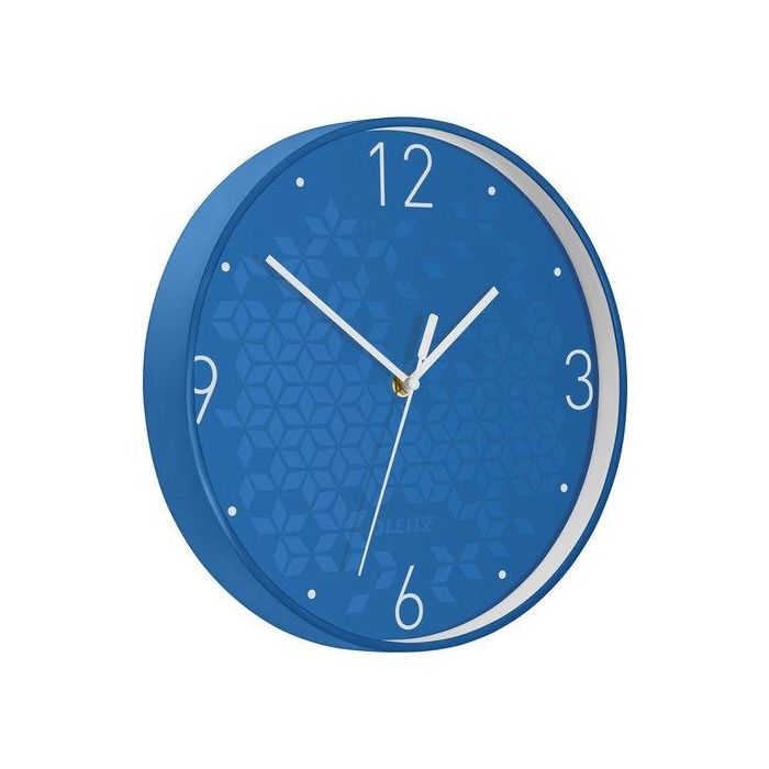 Reloj Pared Leitz Wow Analogico 29 Cm Ø Azul