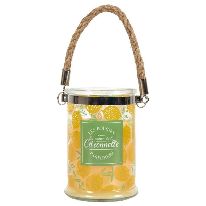 Home Deco Factory Vela Citronela con Asa de Cuerda, Recipiente Vidrio 220g 6