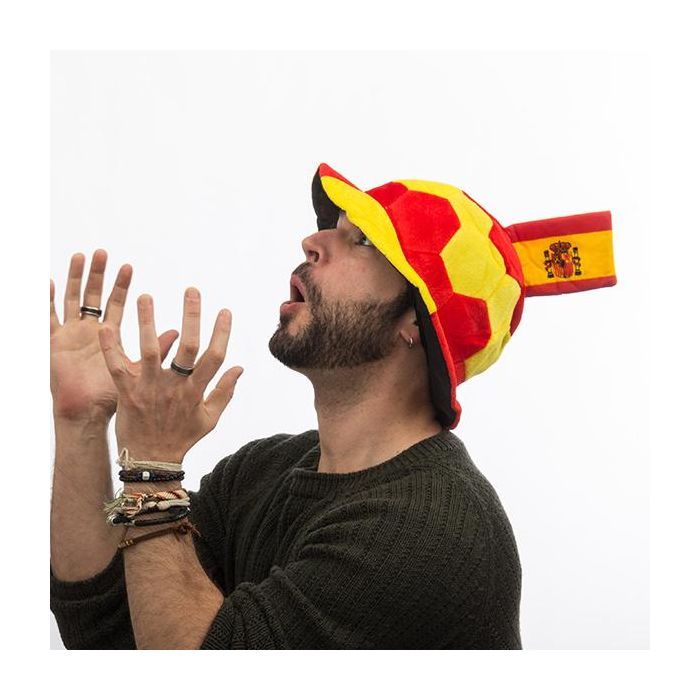 Gorro Balón de Fútbol con Bandera de España en Relieve Th3 Party Gorro Balón de Fútbol con Bandera de España en Relieve Th3 Party