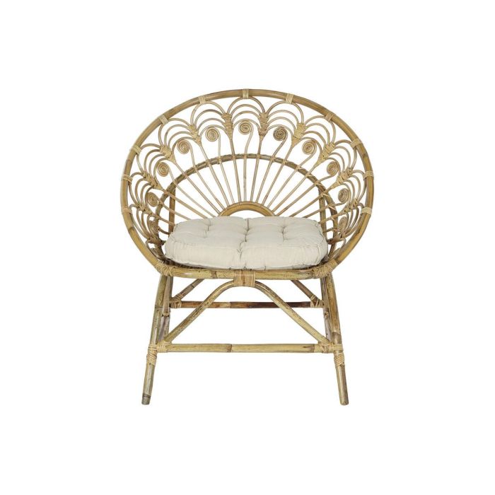 Sillón de jardín DKD Home Decor Blanco Marrón 75 x 50 x 90 cm 80 x 66 x 89 cm 84 x 70 x 90 cm 2