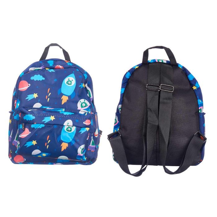 Mochila Infantil Espacial Pincello 22x28x12 cm - Estampado colorido (12 Unidades) 2 Mochila Infantil Espacial Pincello 22x28x12 cm - Estampado colorido (12 Unidades) 2