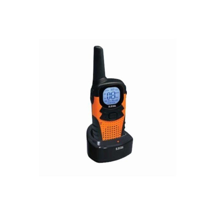 WALKIE-TALKIE HAEGER XPLORER FX-400 - HASTA 10 KM - 8 CANALES - 38 SUBCANALES - MANOS LIBRES - ANTENA FIJA - CARGADOR + 8 BATERIAS 1