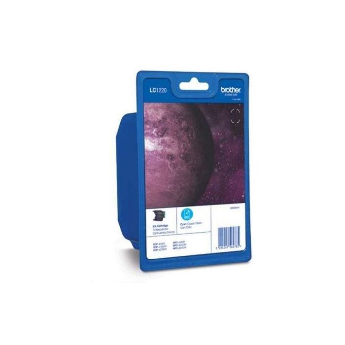 Brother LC-1220C Cartucho de Tinta Cian Original 300 páginas para DCP-J925DW, DCP-J525W, DCP-J725DW, MFC-J430W, MFC-J625DW, MFC-J825DW